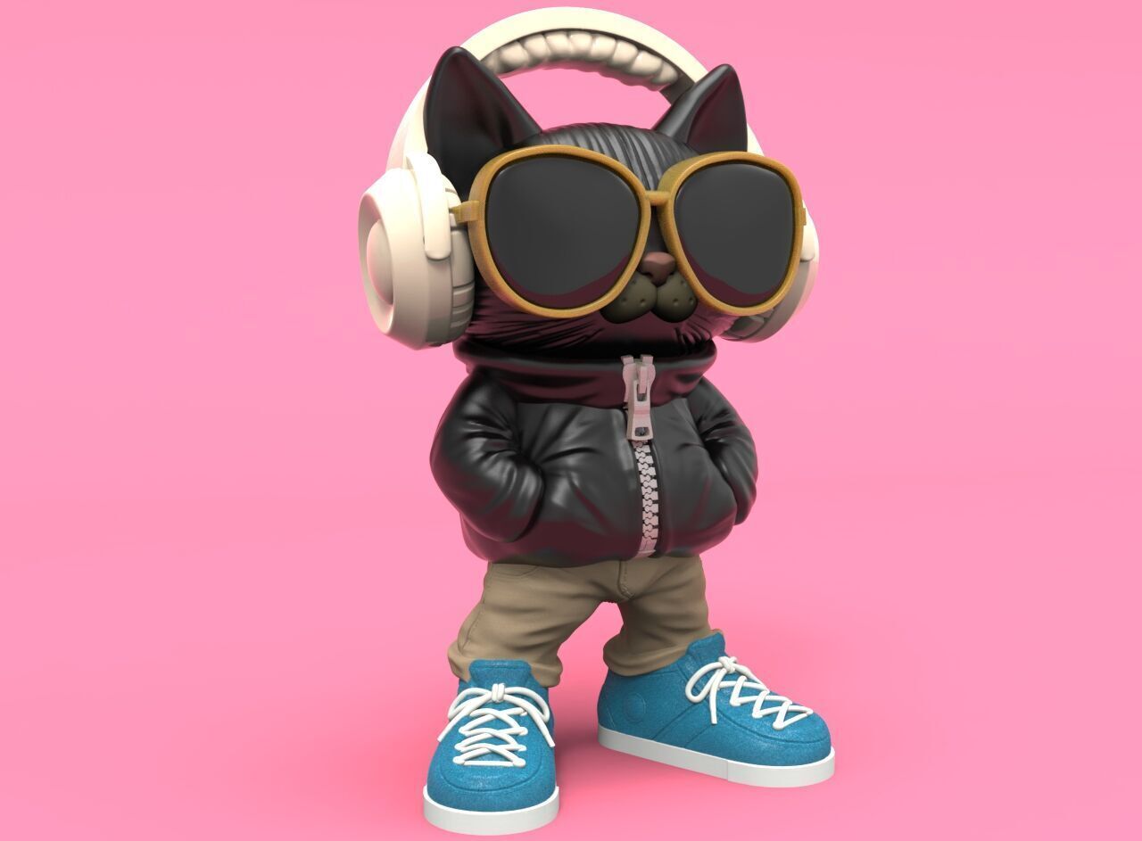 Cool Cat 2 3D print model_0