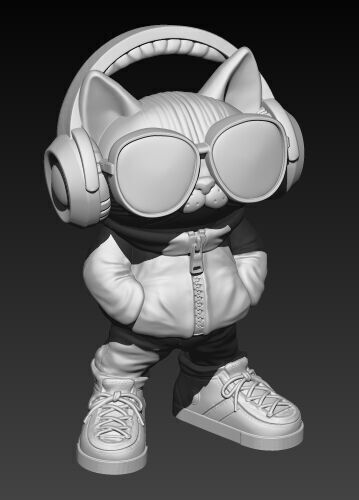 Cool Cat 2 3D print model_4