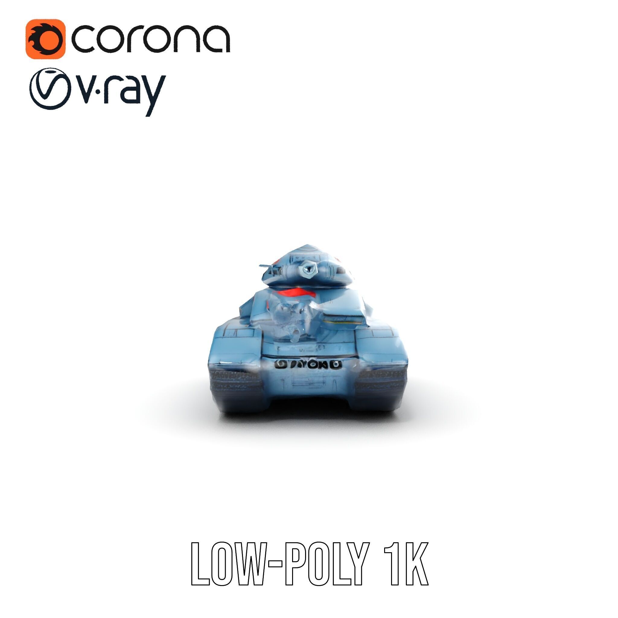 Futuristic Tank Model Pack for D Design Low-poly 3D model_29