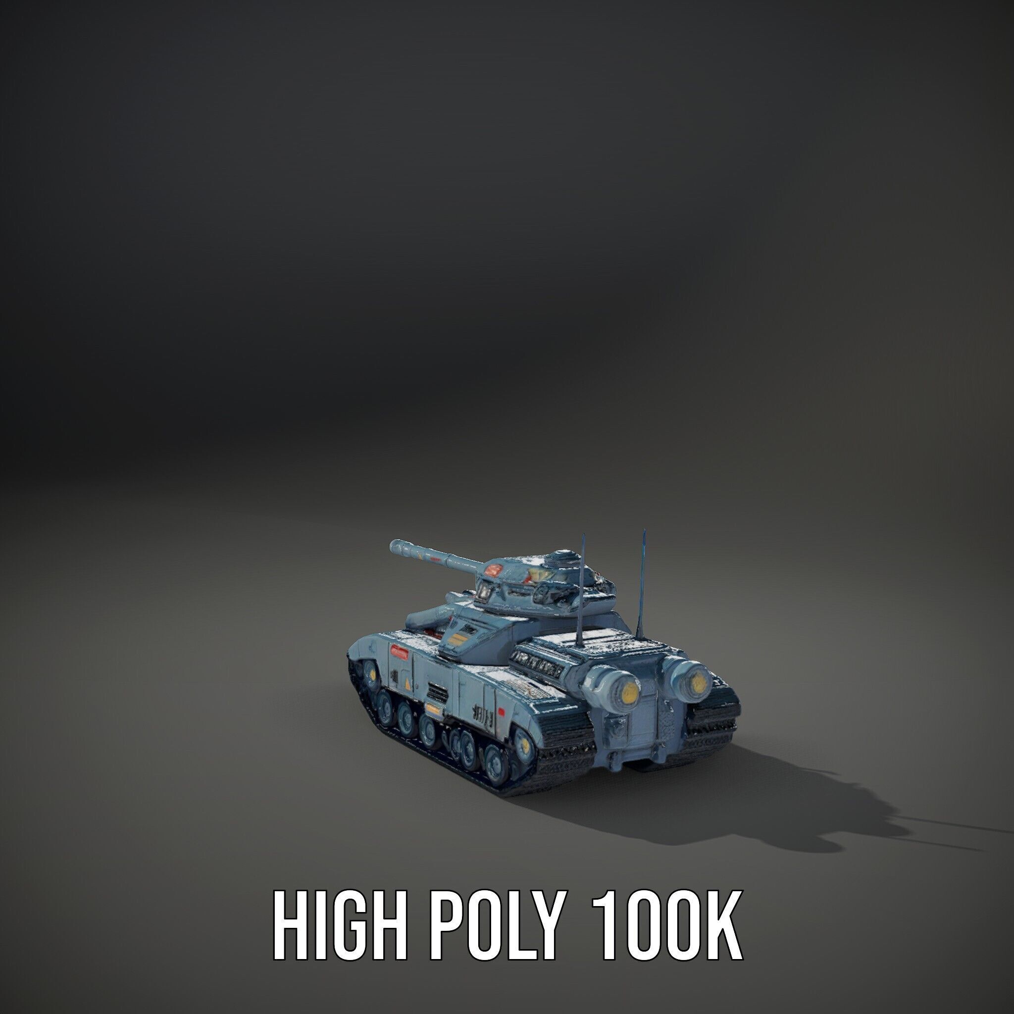 Futuristic Tank Model Pack for D Design Low-poly 3D model_12