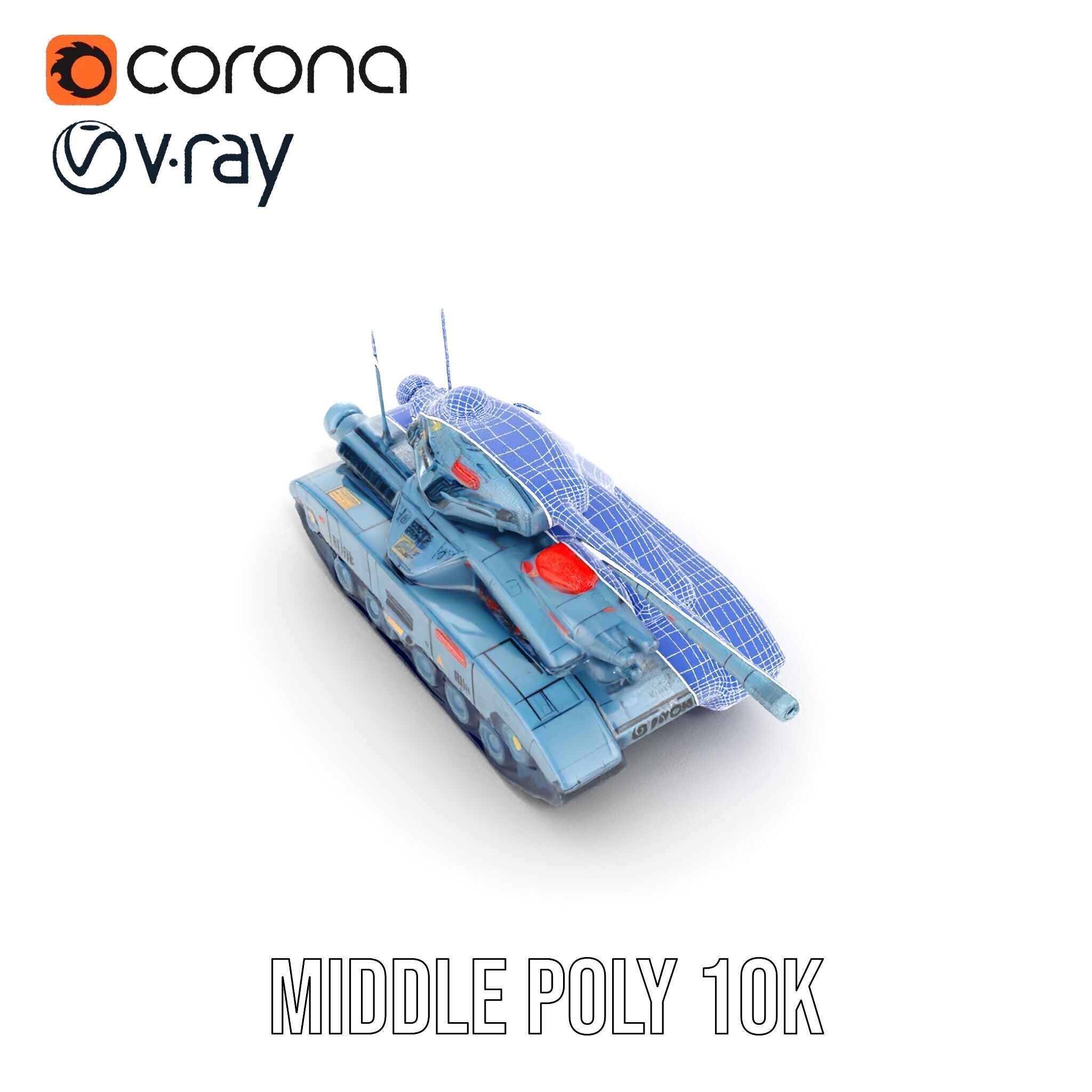 Futuristic Tank Model Pack for D Design Low-poly 3D model_7