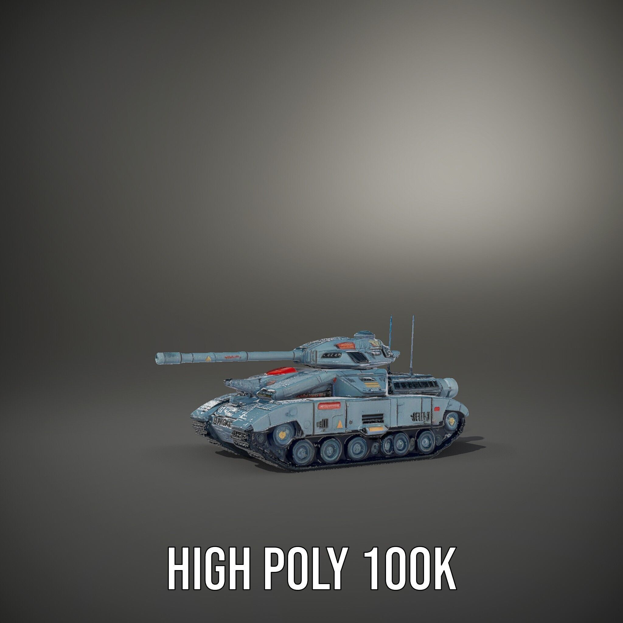 Futuristic Tank Model Pack for D Design Low-poly 3D model_9