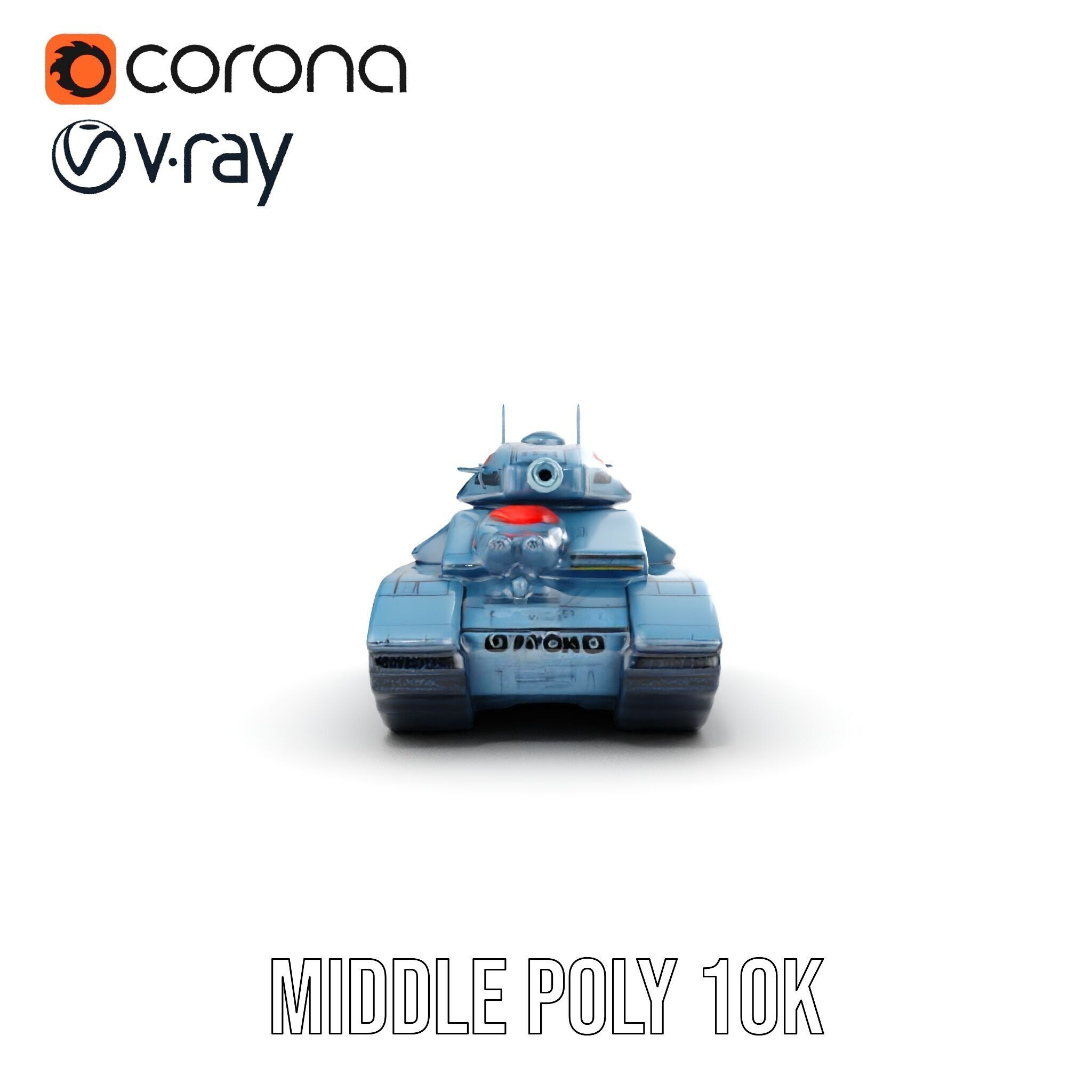 Futuristic Tank Model Pack for D Design Low-poly 3D model_28