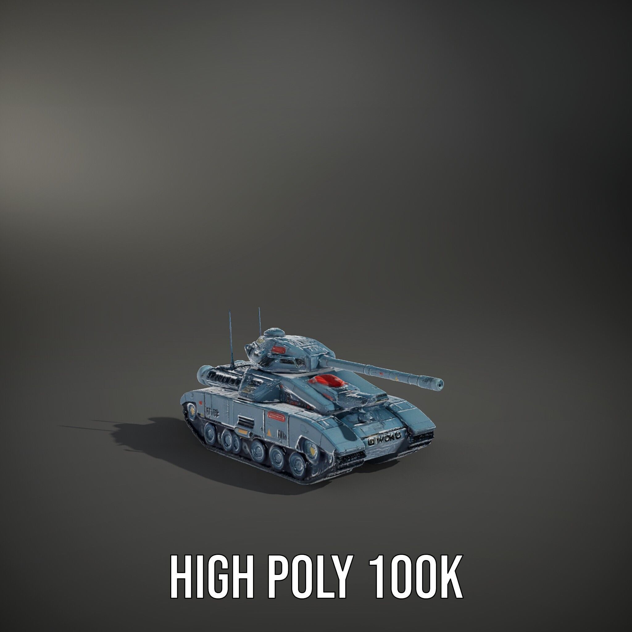 Futuristic Tank Model Pack for D Design Low-poly 3D model_15