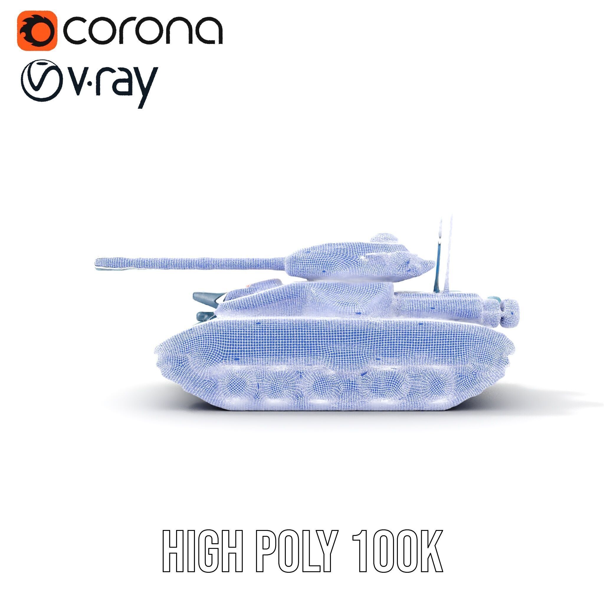 Futuristic Tank Model Pack for D Design Low-poly 3D model_38