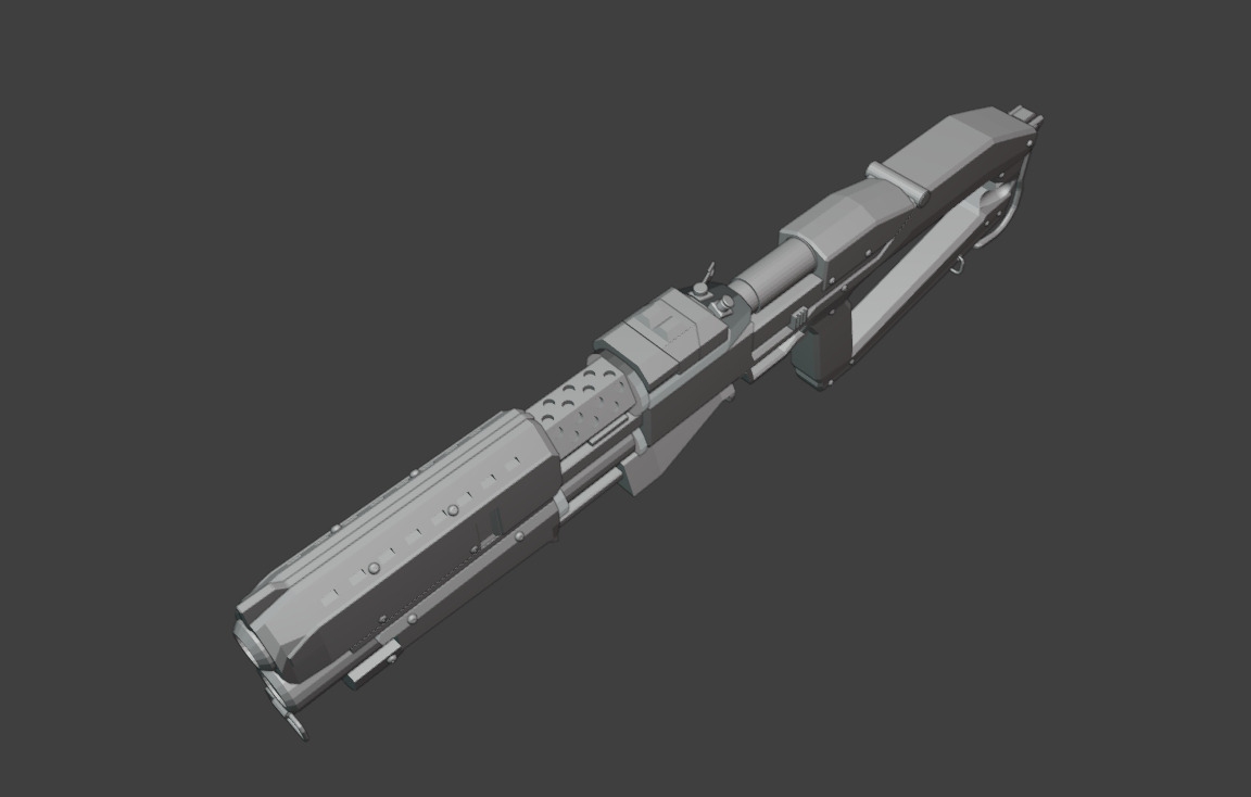 Cyberpunk Rebecca Gun 3D model_2