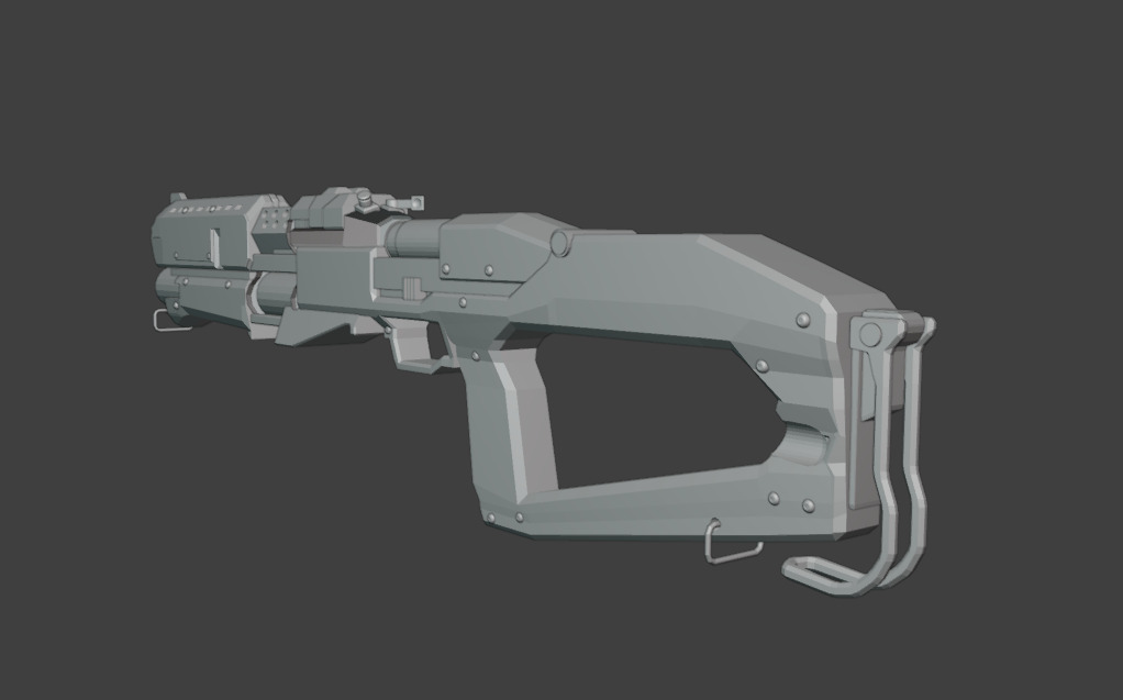 Cyberpunk Rebecca Gun 3D model_1