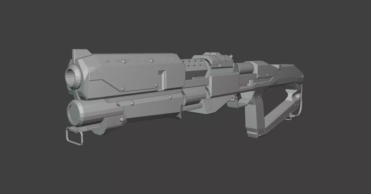 Cyberpunk Rebecca Gun 3D model_0