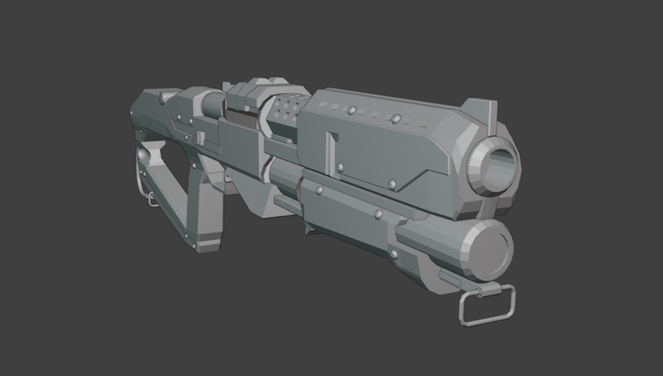Cyberpunk Rebecca Gun 3D model_3