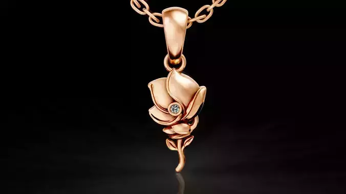 Rose ring silver gold jewelry printable 3d model