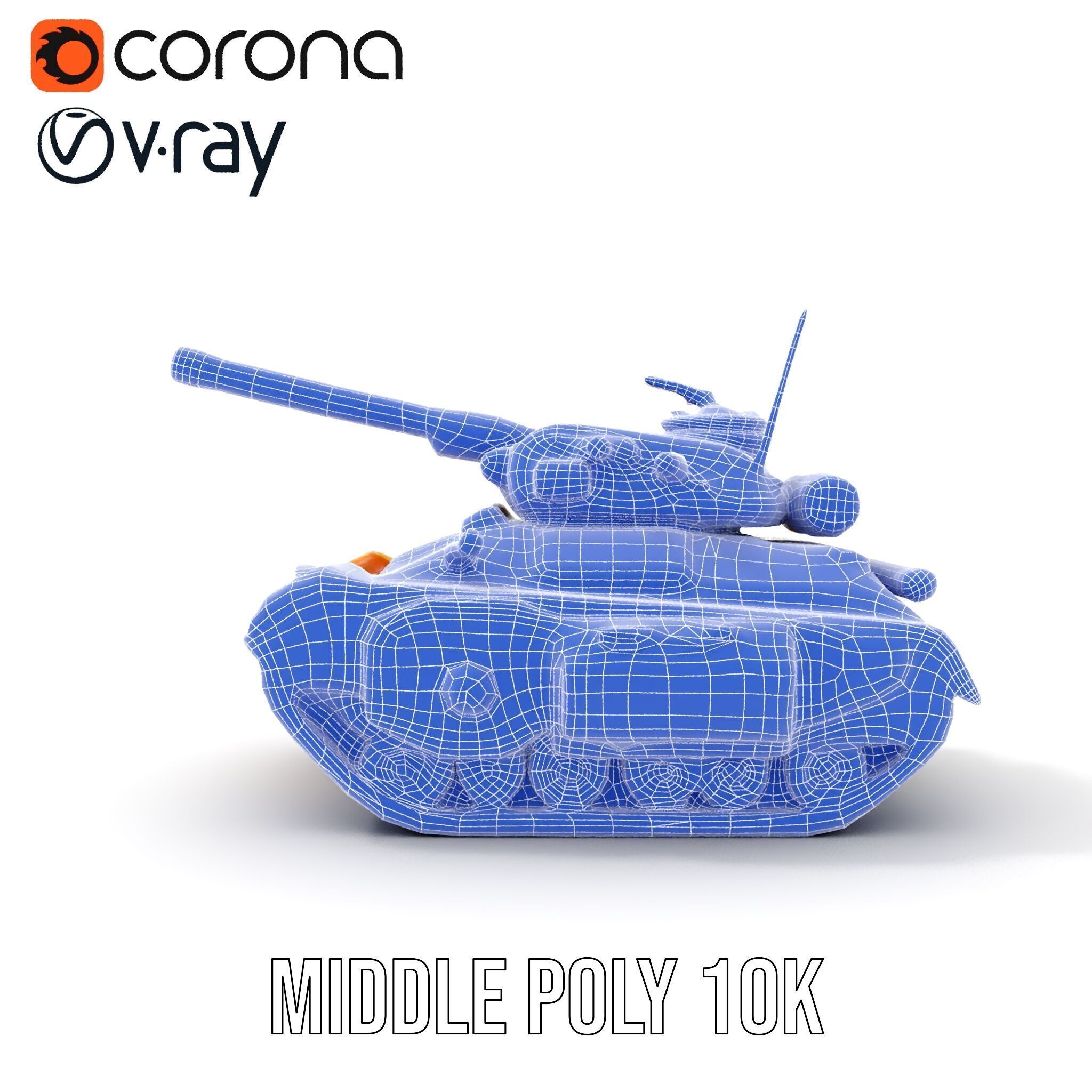 Armored Combat Battle Tank Model Pack Low-poly 3D model_32