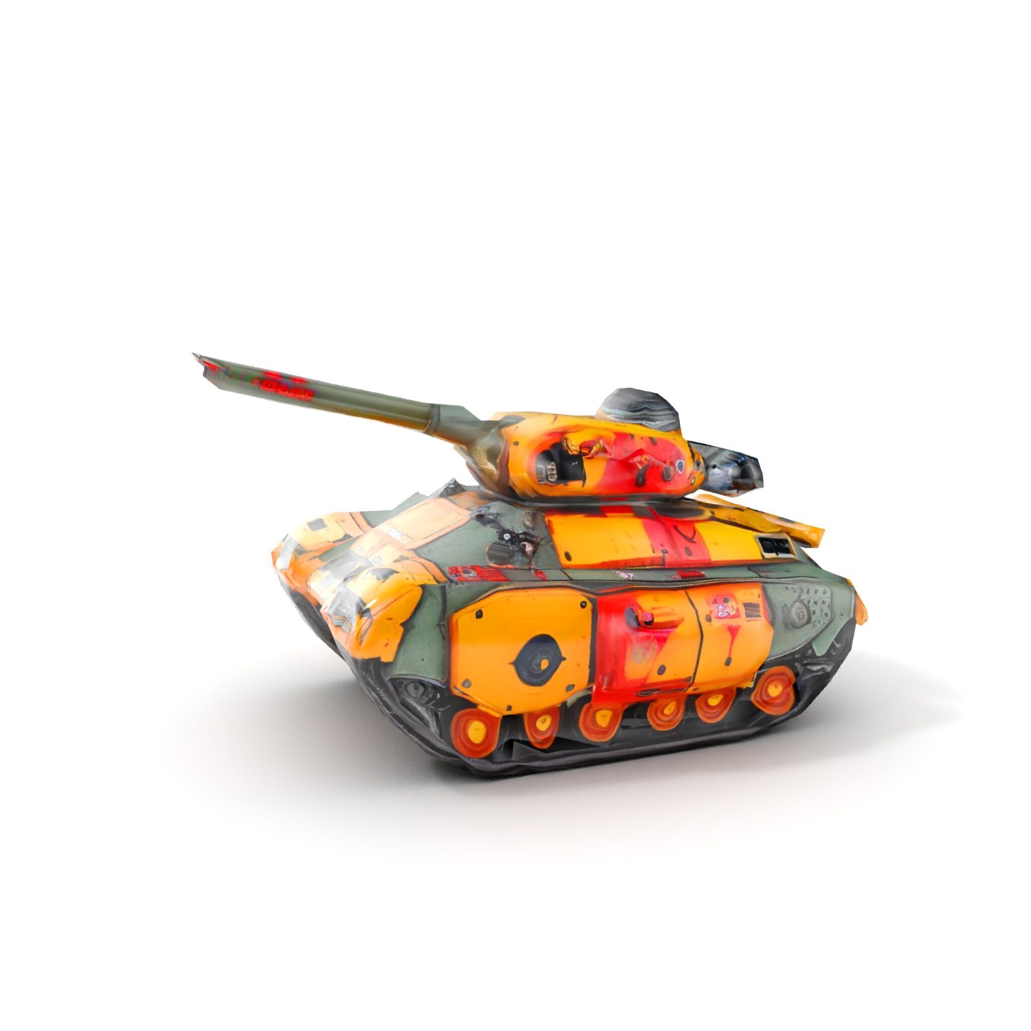 Armored Combat Battle Tank Model Pack Low-poly 3D model_17
