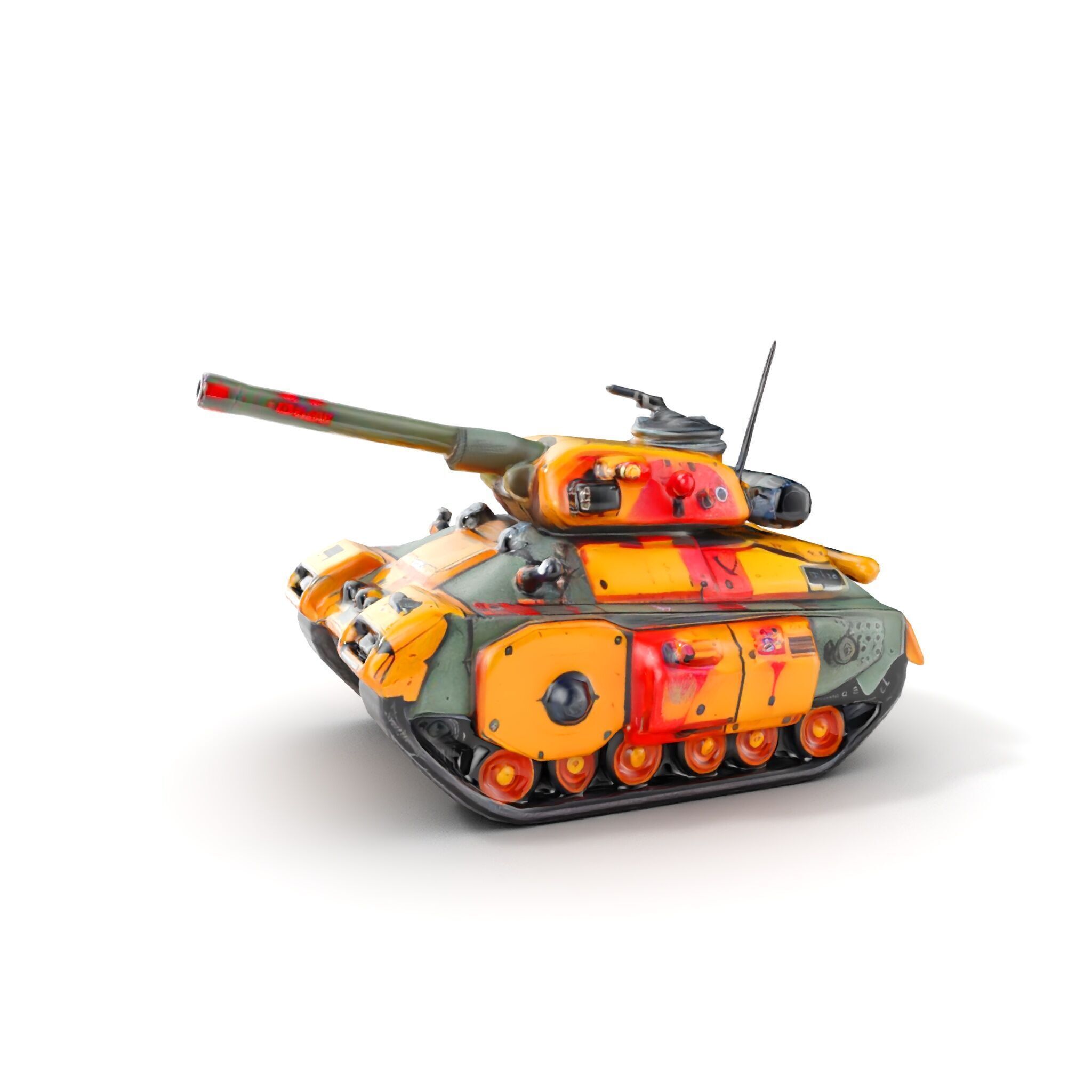 Armored Combat Battle Tank Model Pack Low-poly 3D model_10
