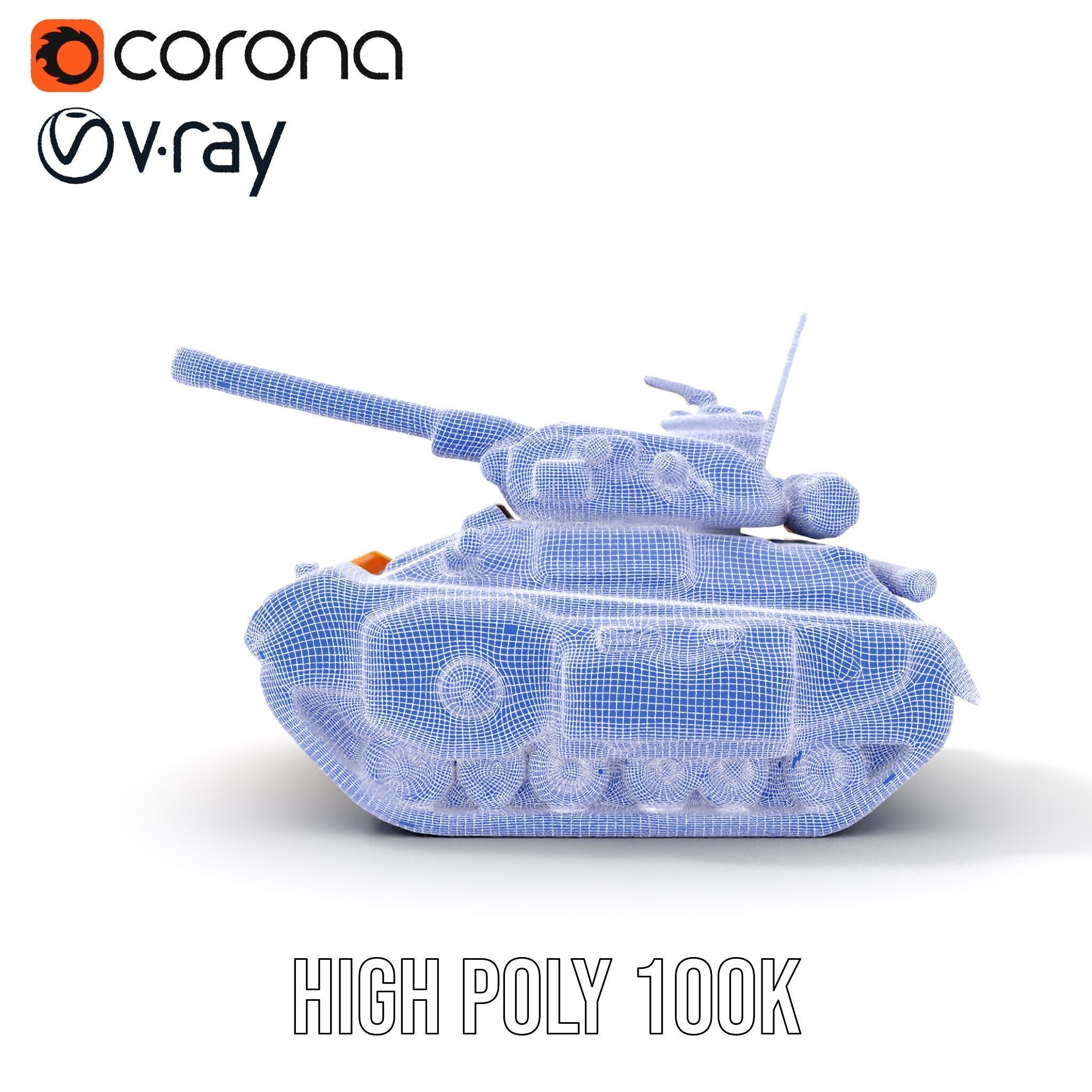 Armored Combat Battle Tank Model Pack Low-poly 3D model_38