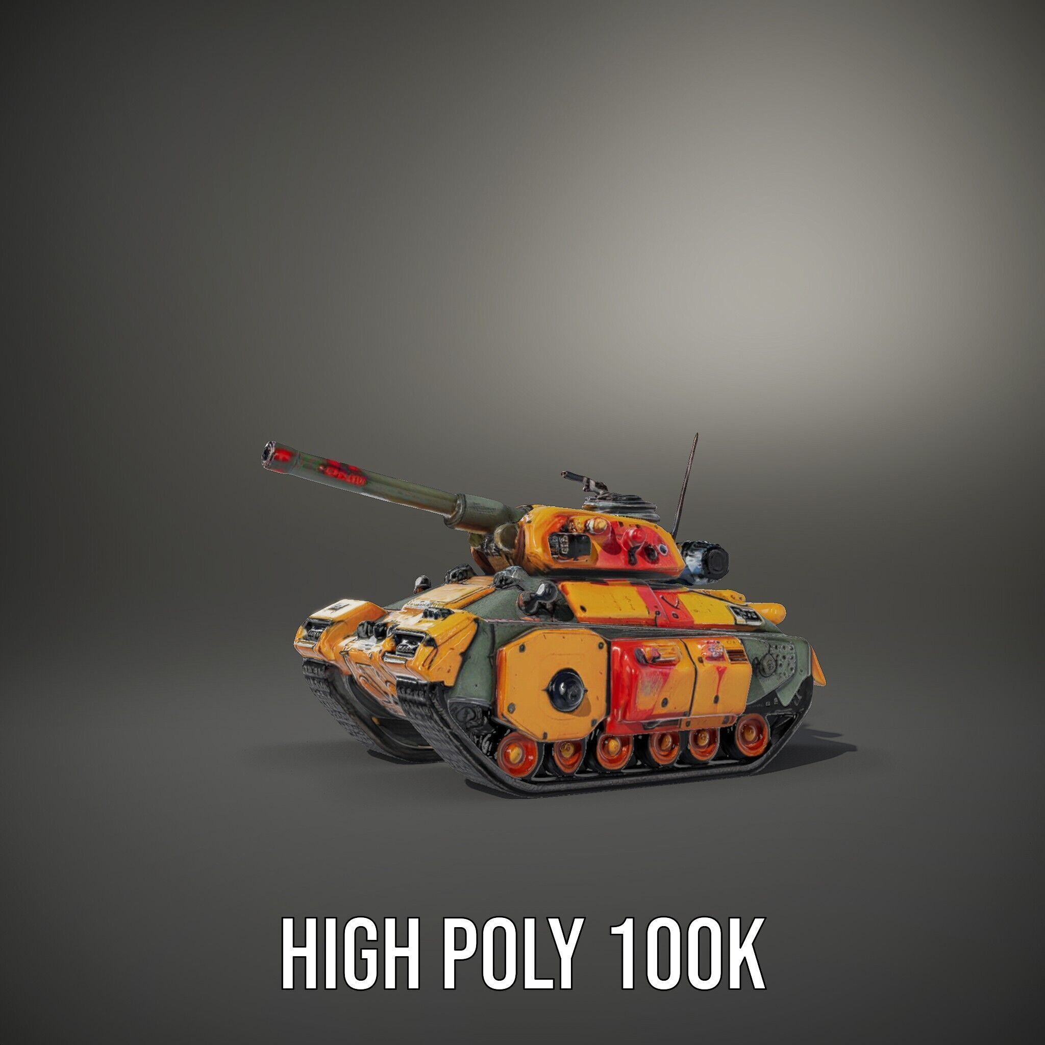 Armored Combat Battle Tank Model Pack Low-poly 3D model_9