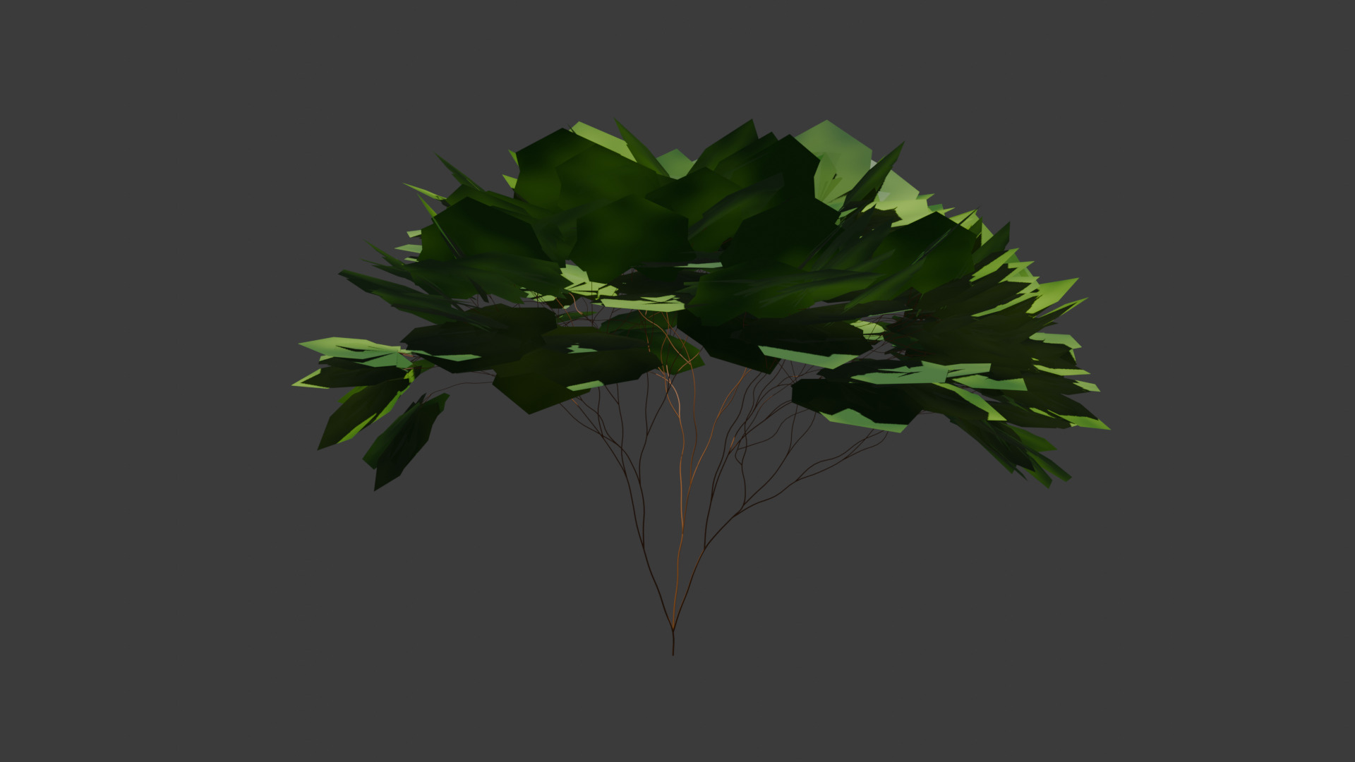 Stylized Tree set with variety of shapes 3D model_1