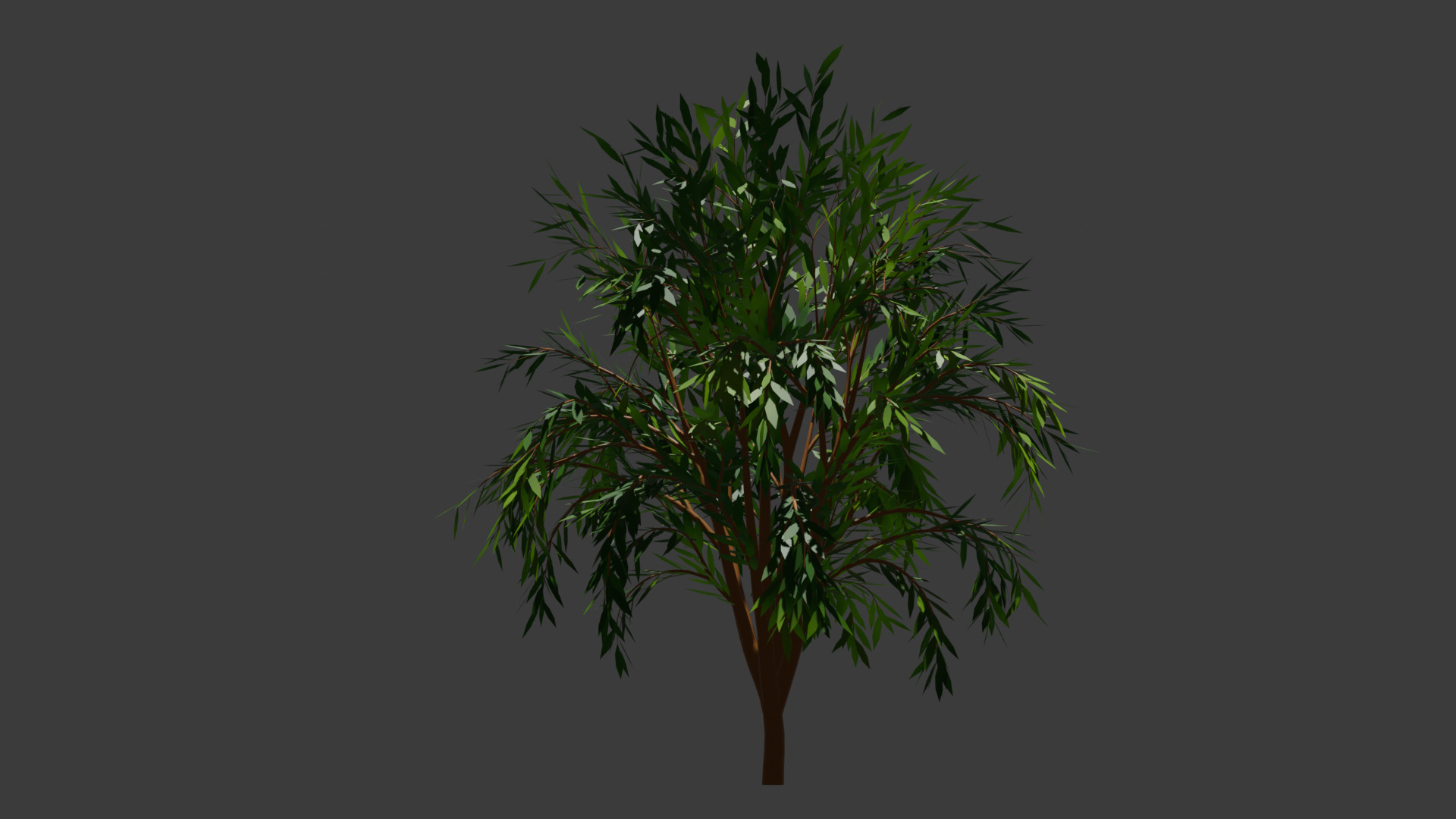 Stylized Tree set with variety of shapes 3D model_4