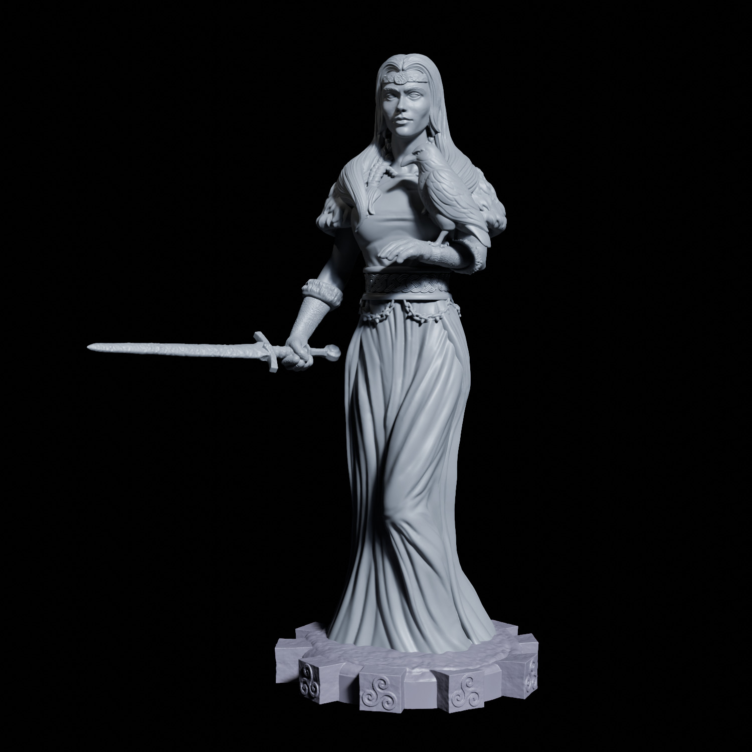 Morrigan Celtic Goddess 3D print model_1