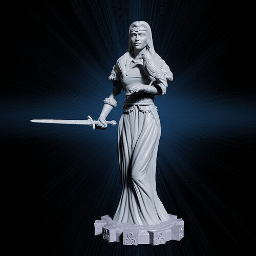Morrigan Celtic Goddess 3D print model