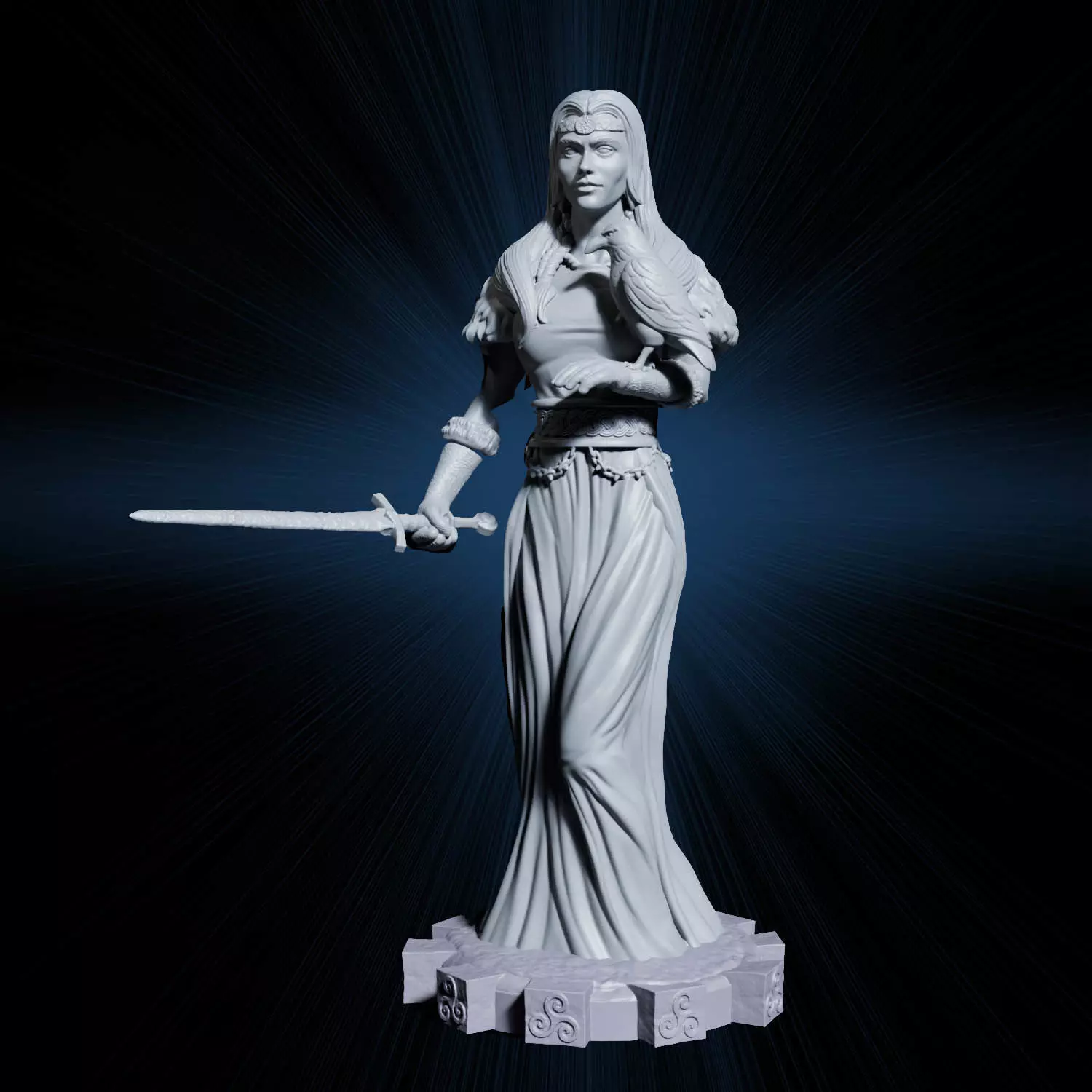 Morrigan Celtic Goddess 3D print model_0