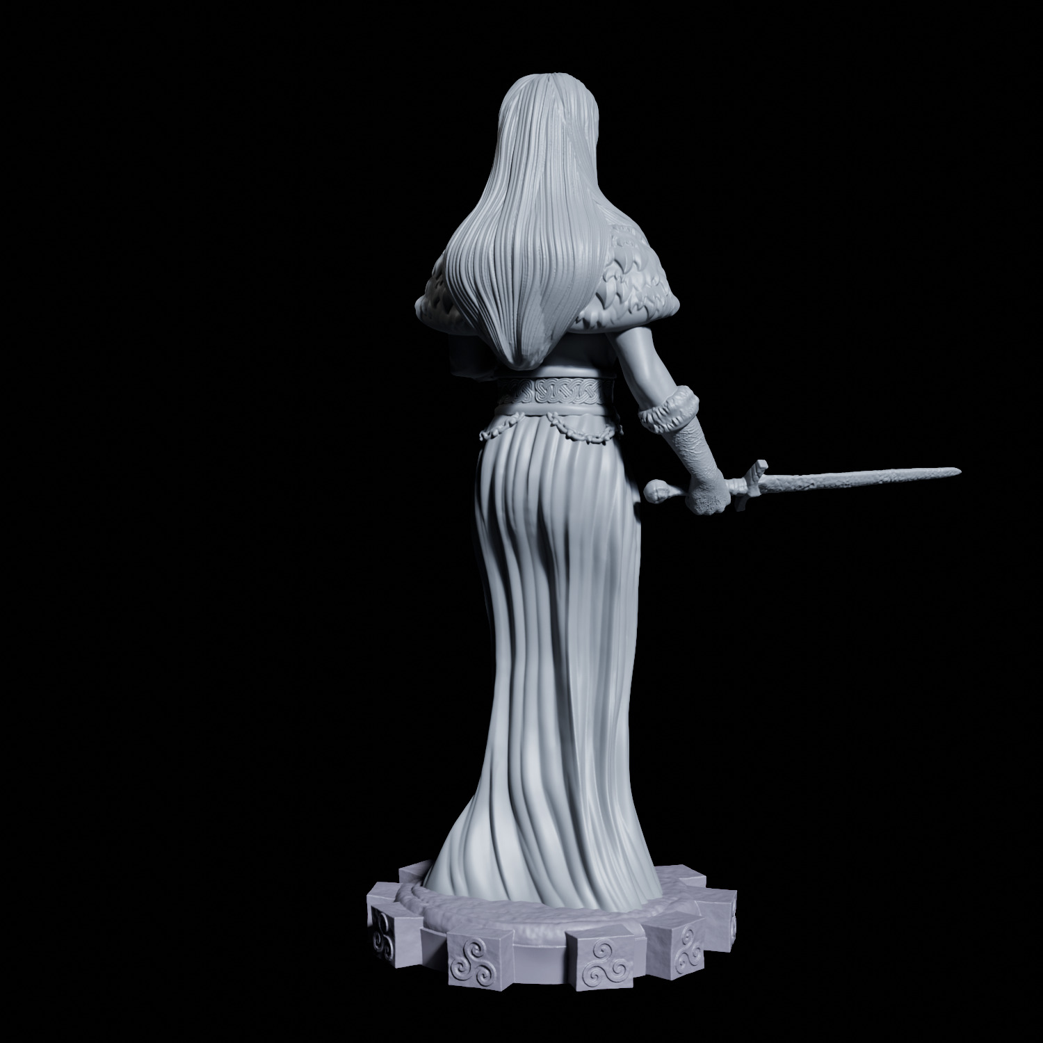Morrigan Celtic Goddess 3D print model_5