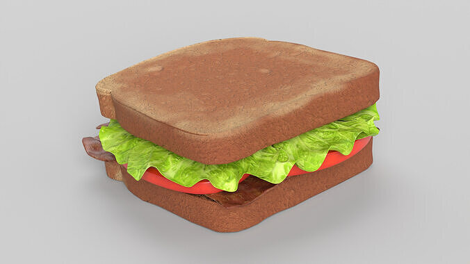 BLT Sandwich 3D model 3