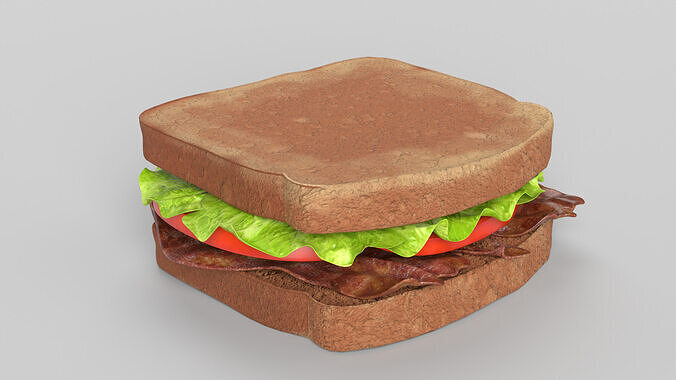 BLT Sandwich 3D model 7