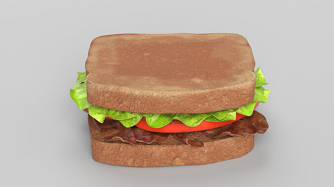 BLT Sandwich 3D model 6