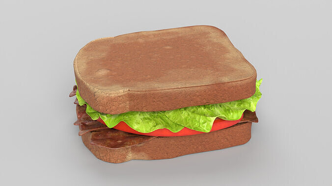 BLT Sandwich 3D model 4