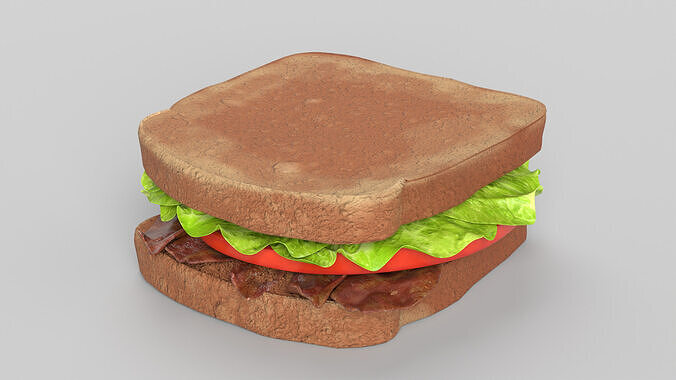 BLT Sandwich 3D model 5