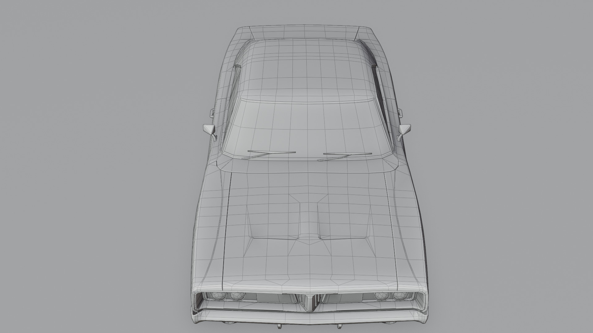 Low Poly Muscle Car with Custom Drift Livery Game Ready Asset Low-poly 3D model_4