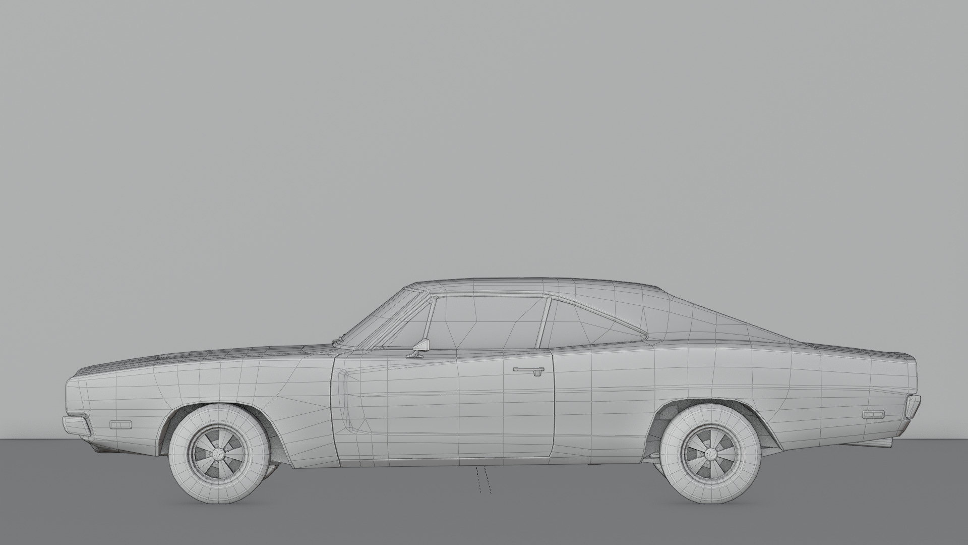 Low Poly Muscle Car with Custom Drift Livery Game Ready Asset Low-poly 3D model_5