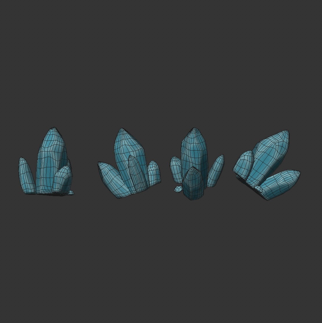 Ice Crystal Low-poly 3D model_1