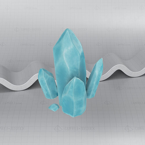Ice Crystal Low-poly 3D model