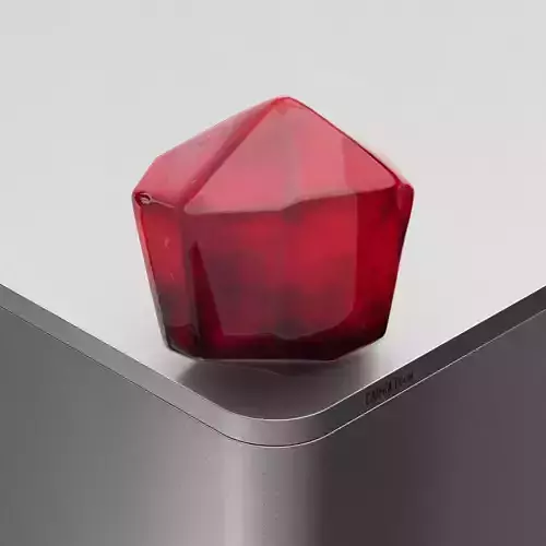 Red Crystal Low-poly 3D model