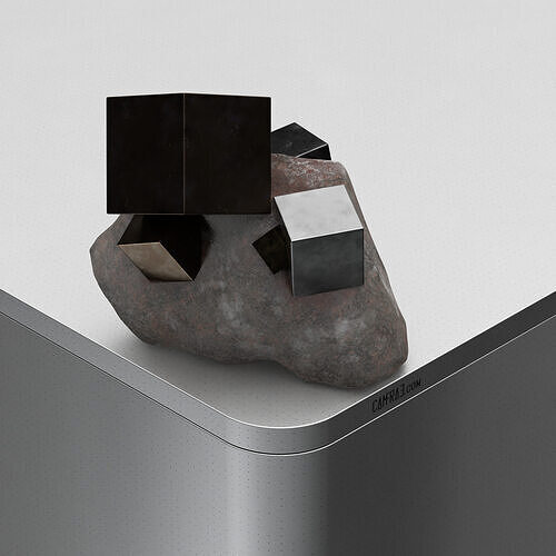 Cubic Metal Crystal Low-poly 3D model