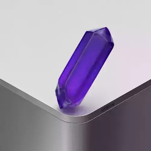 Violet Crystal Low-poly 3D model