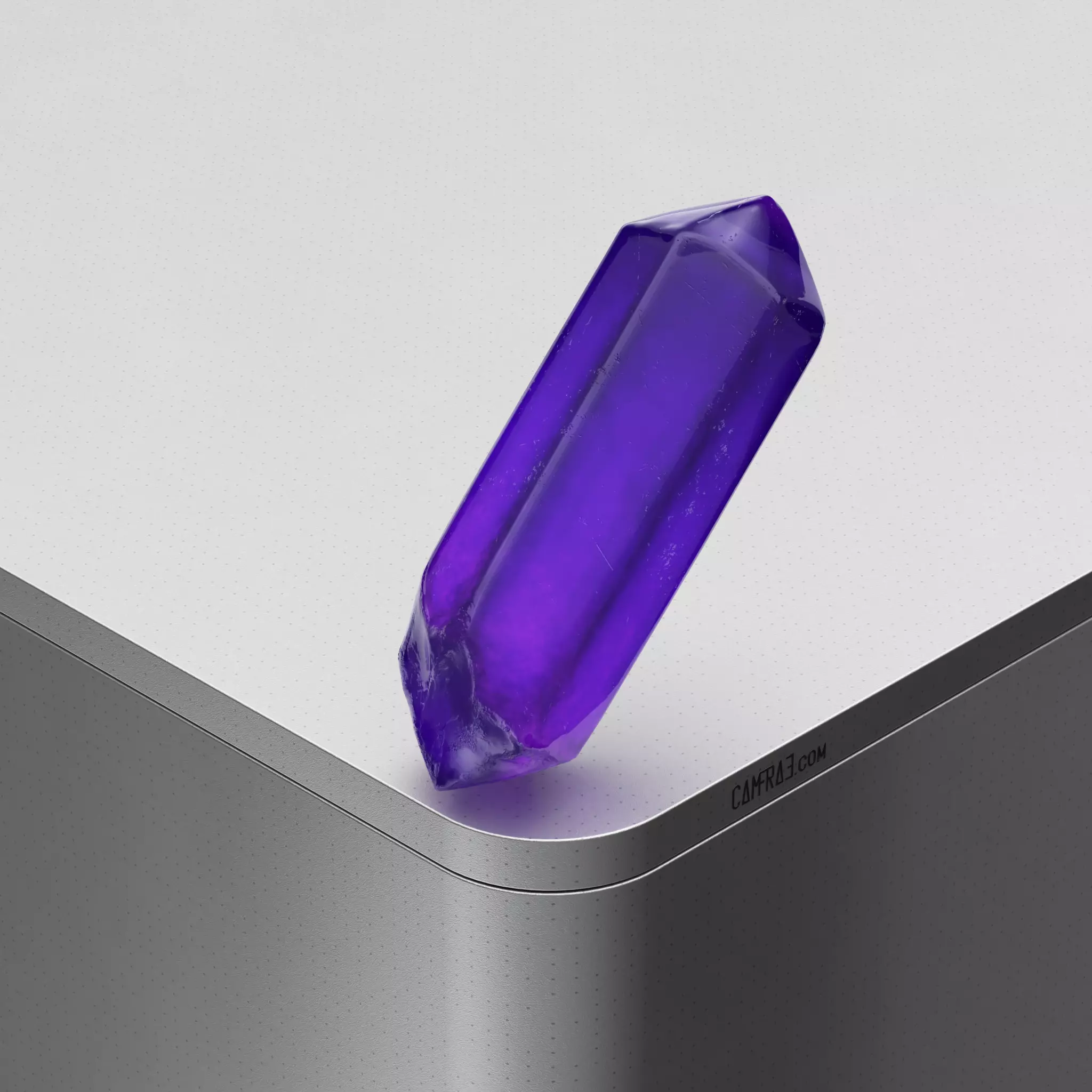 Violet Crystal Low-poly 3D model_0