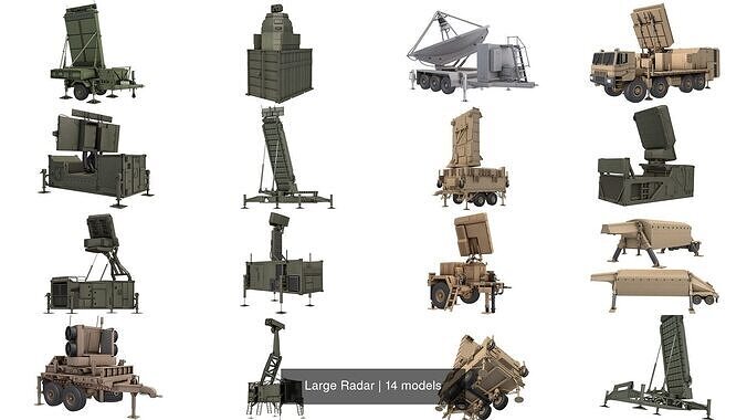 Large Radar 3D Model Collection