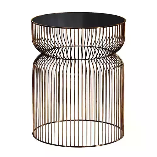 Table de bout moderne en metal Low-poly 3D model