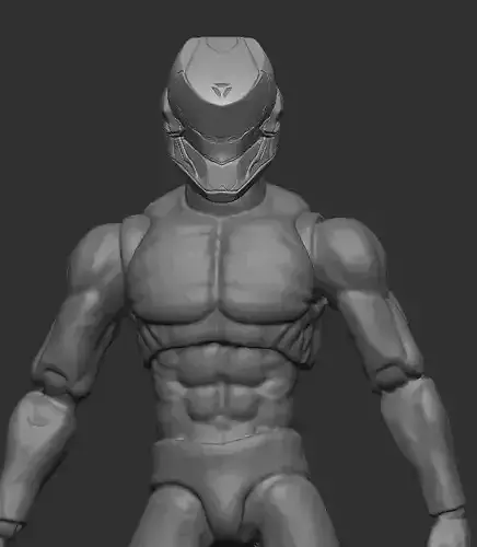 Xezus Cyberpunk Action Figure Head 3D print model