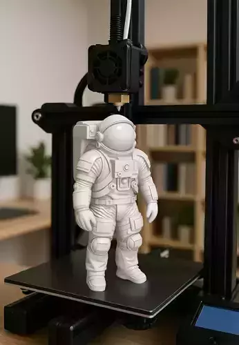 Astronaut STL 3D Printable Space Suit Character Explorer Figure 3D print model