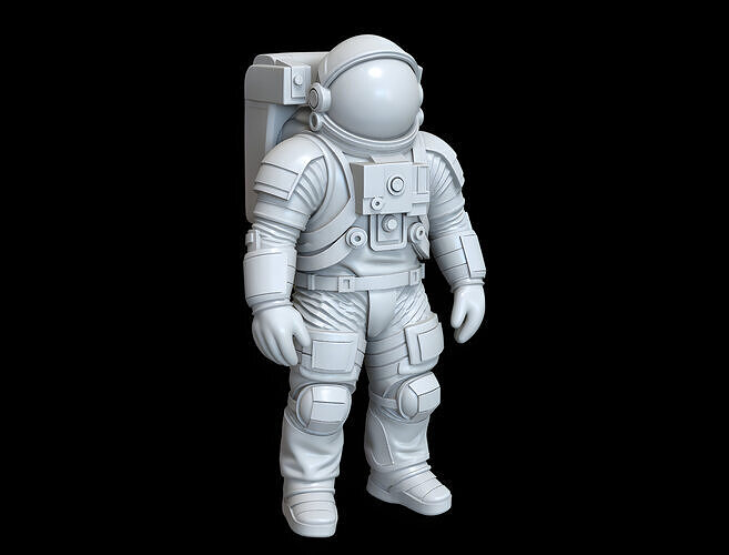 Astronaut STL 3D Printable Space Suit Character Explorer Figure 3D print model