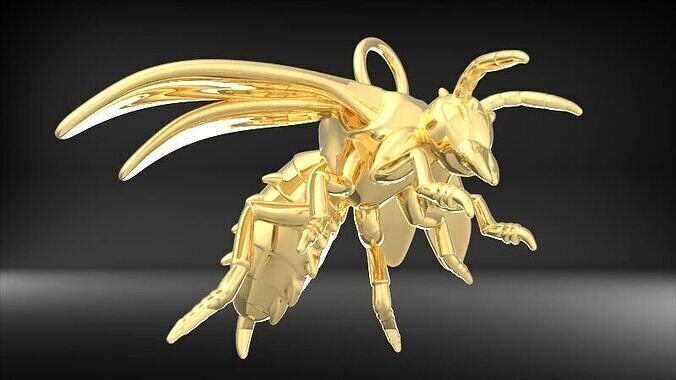 Wasp Pendant Necklace Charm Bracelet jewelry 3D print model