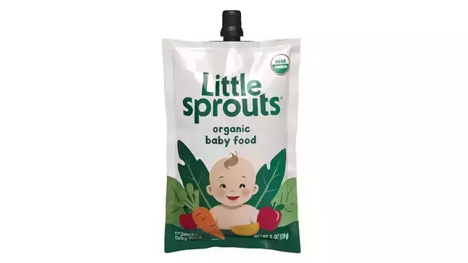 Spout pouch packaging 13 3D model