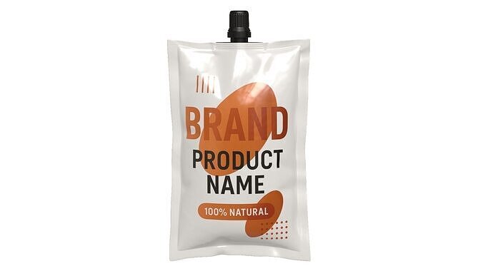 Spout pouch packaging 14 3D model