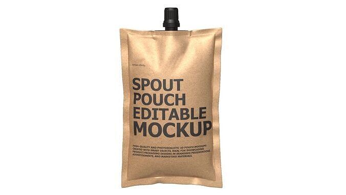 Spout pouch packaging 15 3D model