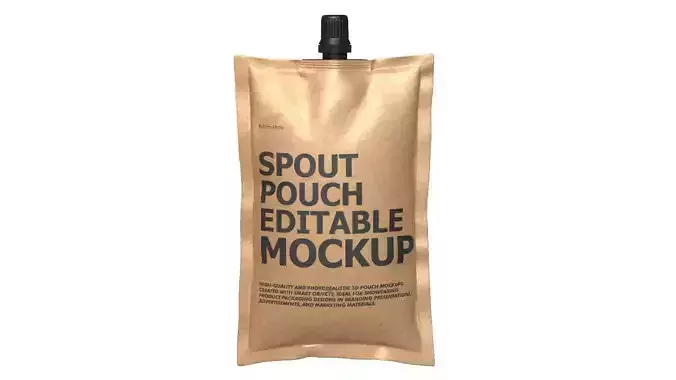 Spout pouch packaging 15 3D model