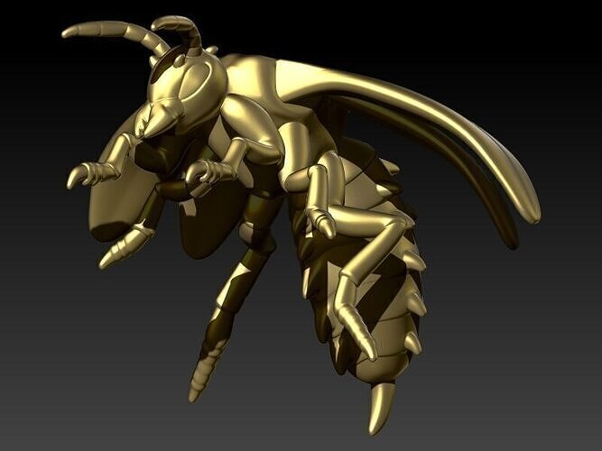 Wasp Pendant Necklace Charm Bracelet jewelry 3D print model