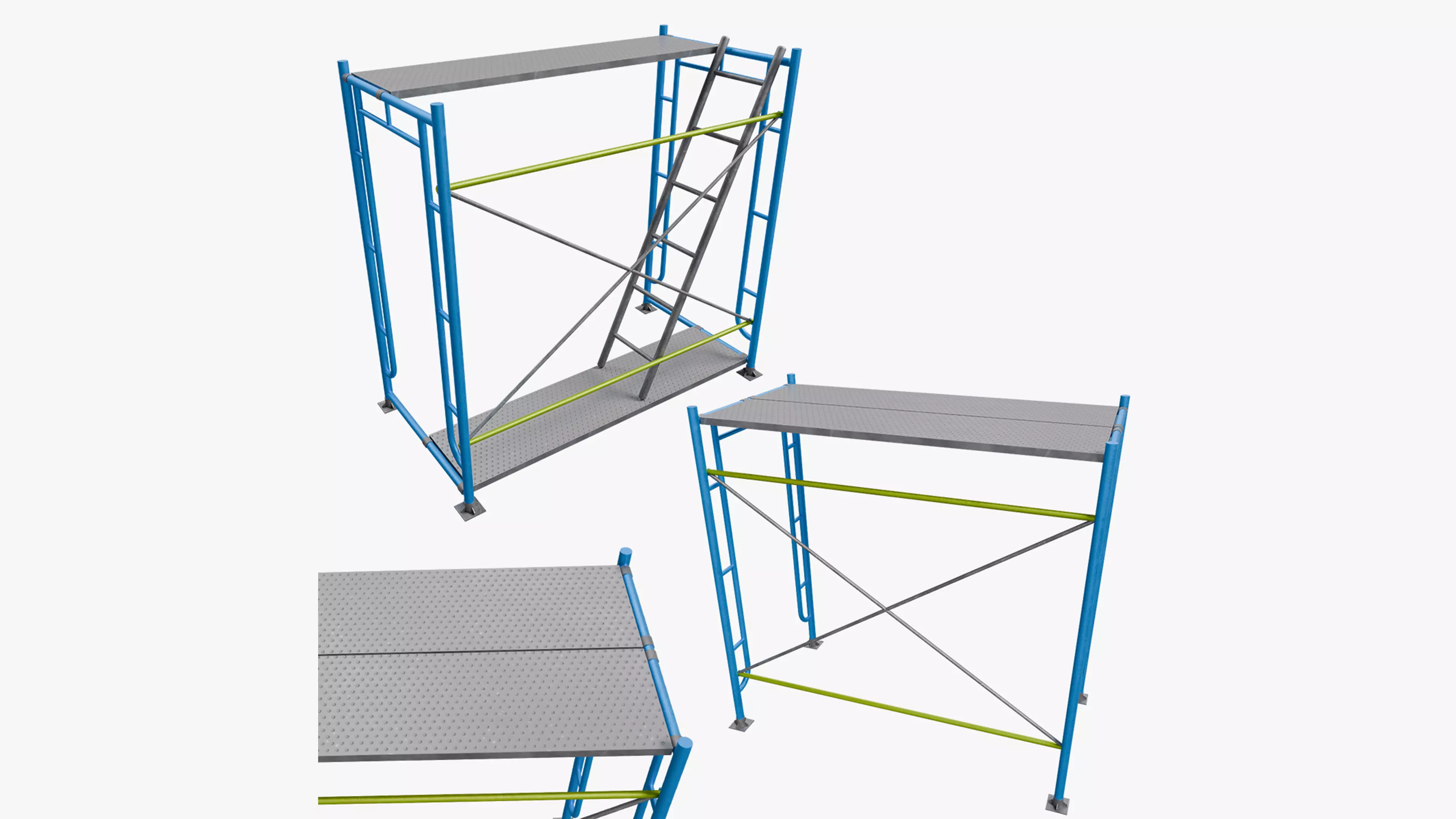 Construction Scaffolding Low-poly 3D model